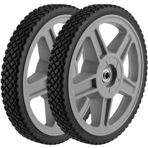 2 Pack 12" x 1.75" Plastic Spoked Replacement Tires Lawn Mowers, Utility Carts